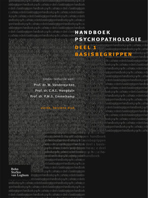 cover image of Handboek psychopathologie